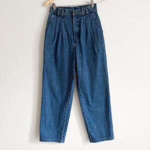 Vintage Blue Bay Jean Company High-Rise Pleated Mom Jeans - Size 27